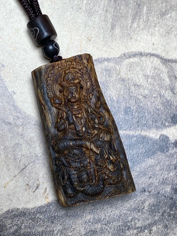 【香满堂】母树沉香雕刻牌48×13mm9g