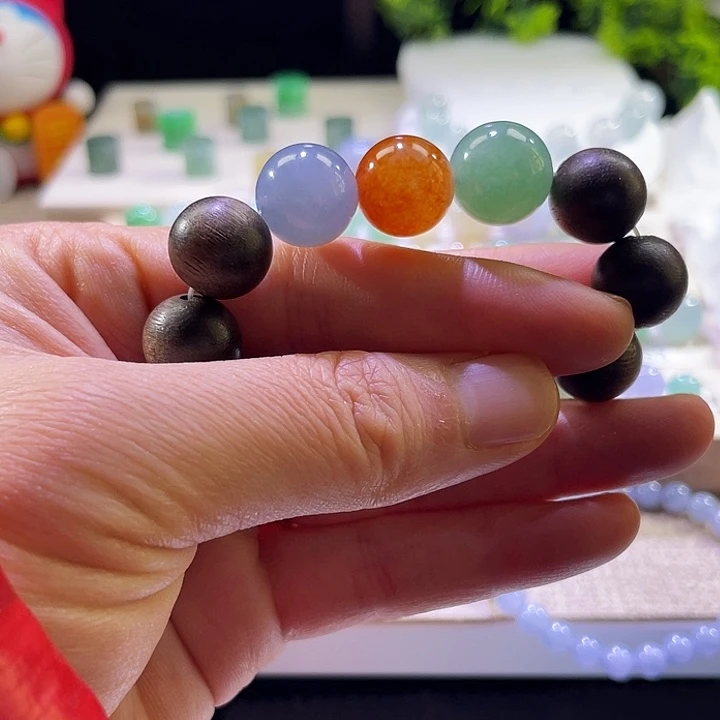 翡翠未镶嵌手链缅甸天然翡翠散珠A货展示链接勿拍一组卡13