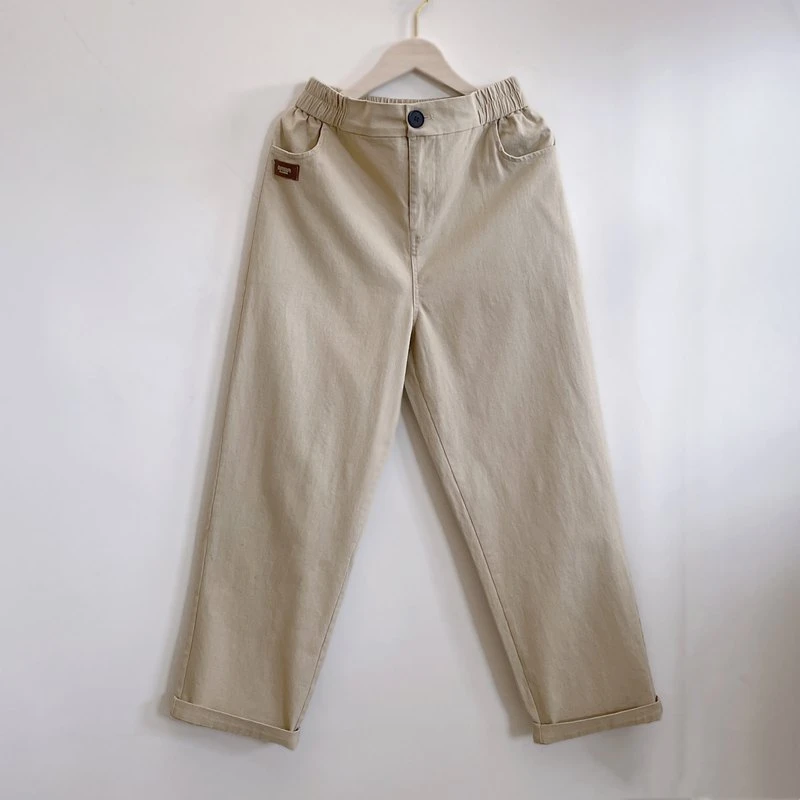 中年妈妈装弹力斜纹棉年轻显瘦简约松紧拉链休闲铅笔裤YX105258