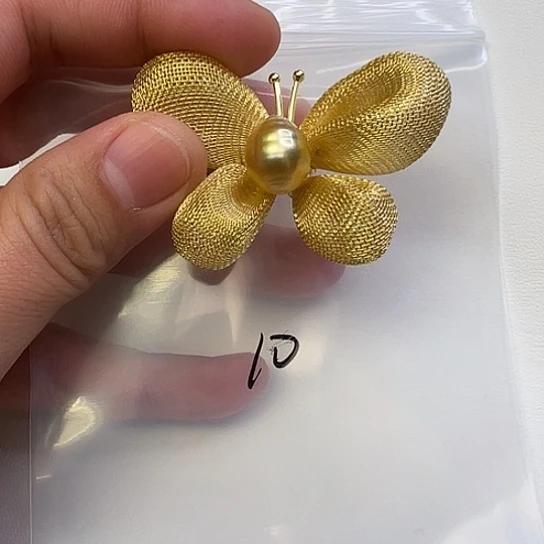 未镶嵌胸针海水珍珠然