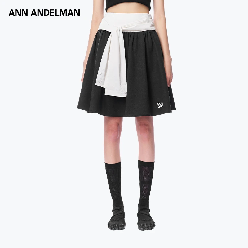 ANN ANDELMAN25春夏 拼色腰头绑带半裙