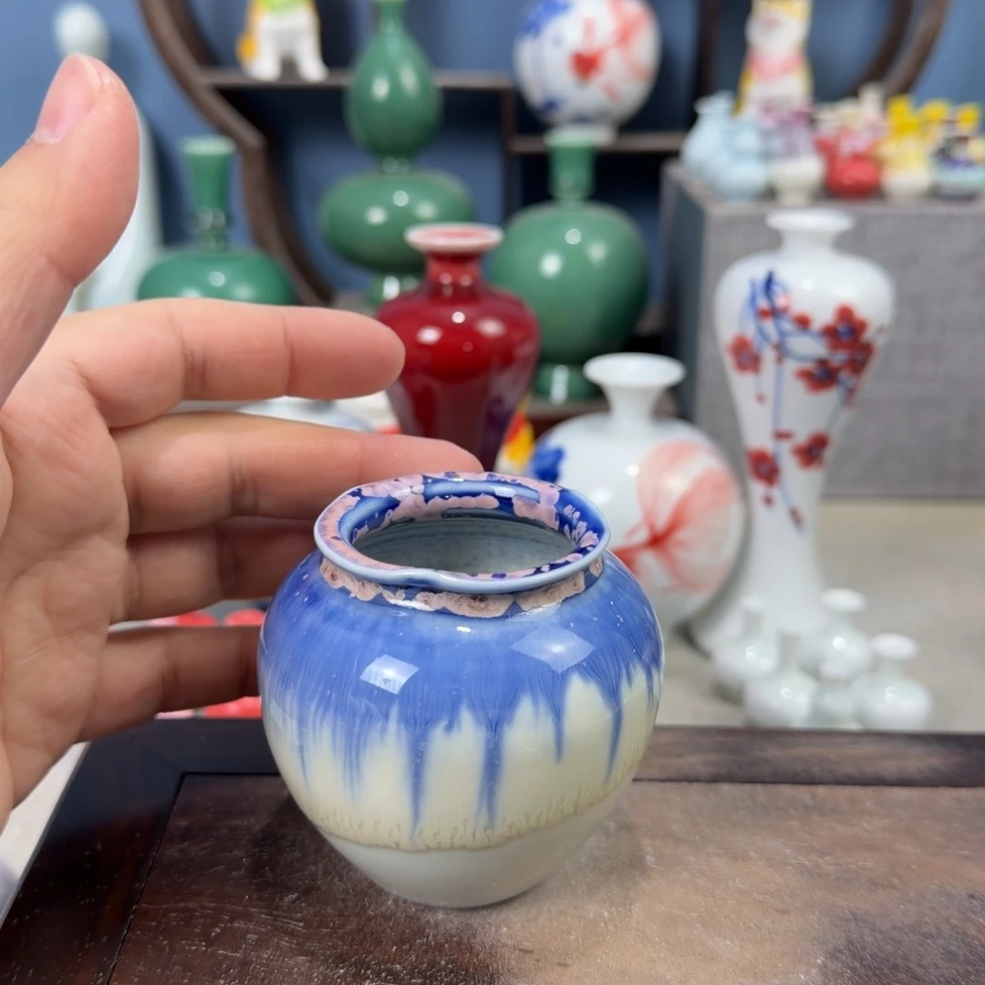 陶瓷手工小花器摆件