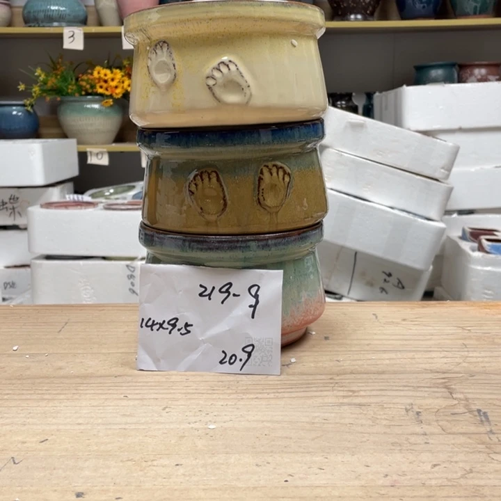 紫砂花盆多肉花盆微瑕9