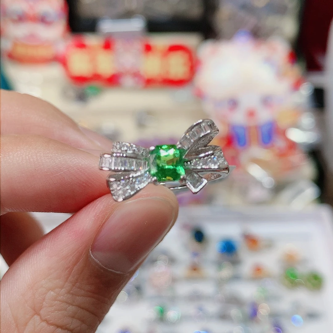 石榴石（沙弗莱）戒指银S925镶嵌