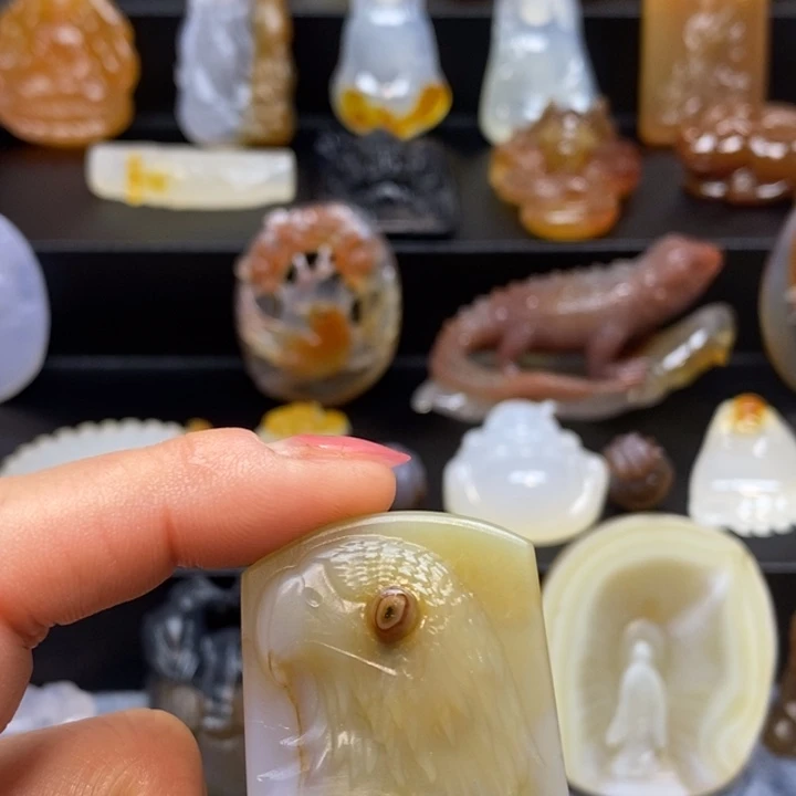 骑***噜玛瑙/玉髓未镶嵌吊坠(不含链)