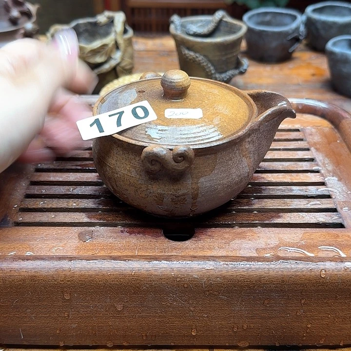 纯手工制作粗陶茶具
