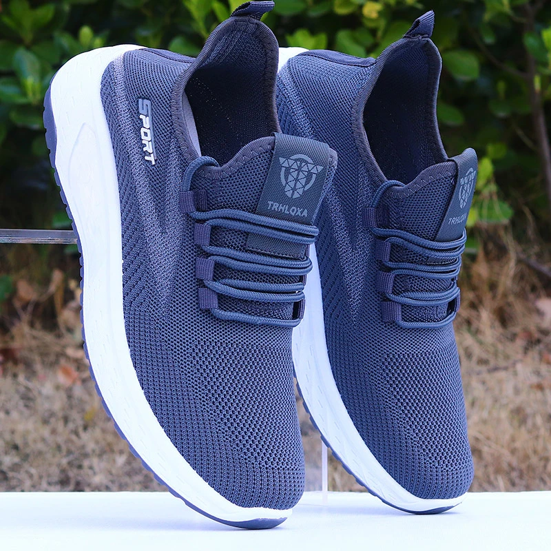 防滑运动潮流软底春季散步鞋网面鞋夏季男士春秋透气一脚蹬工作鞋