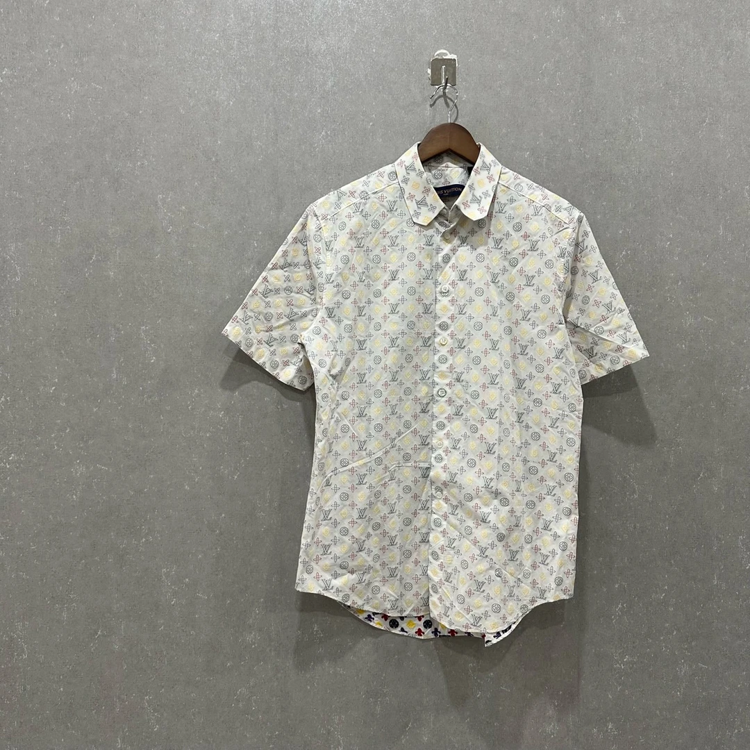 未使用 LouisVuitton/路易威登 满印老花短袖衬衫L码003505