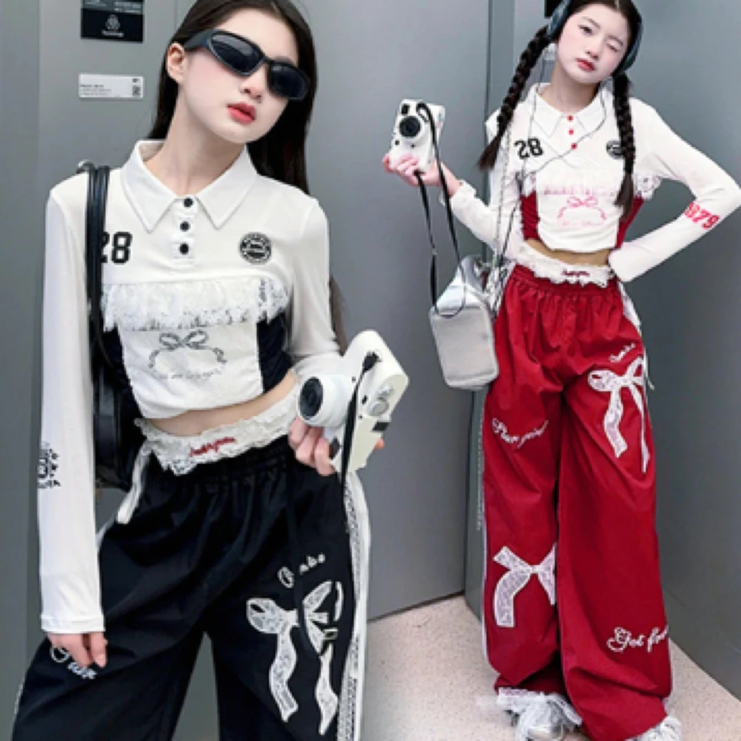 【小资女】女童2025早春机车服套装