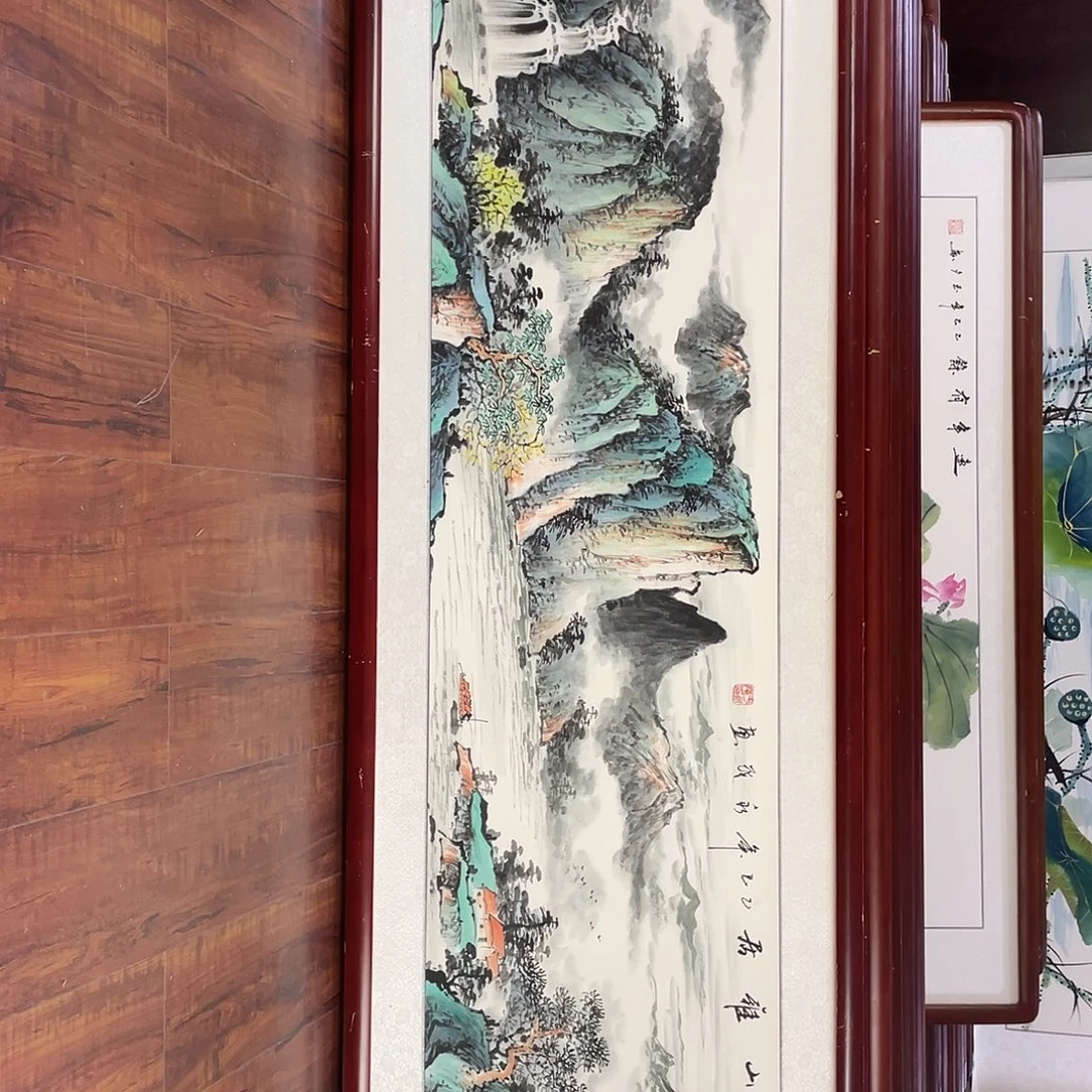 国画带框尺寸48*163厘米