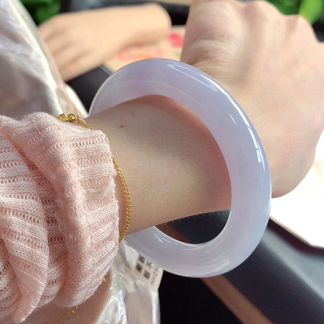 未镶嵌手镯翡翠天然A货翡翠55-56紫罗兰 大富大贵13号