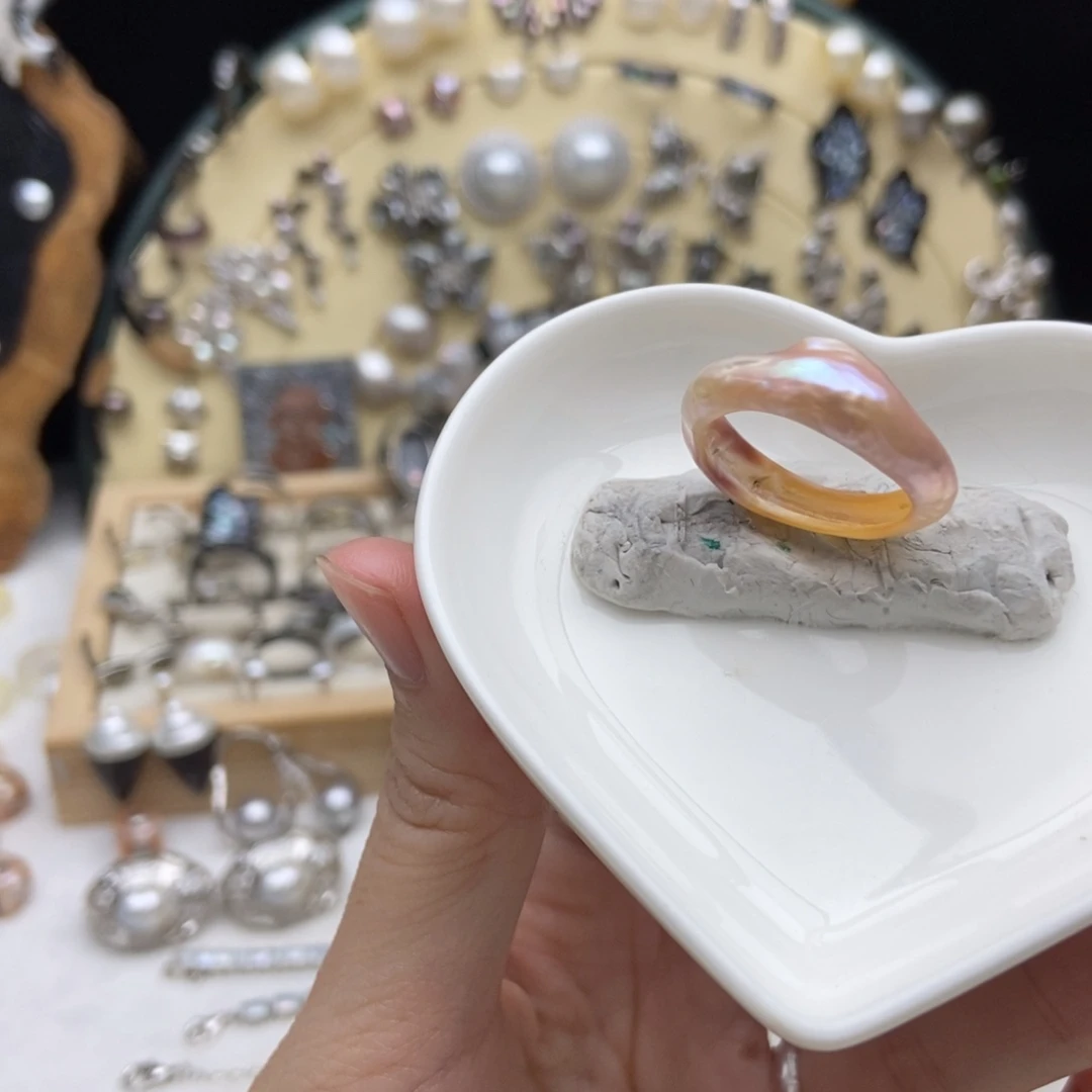 未镶嵌淡水珍珠画框珍珠指环16-17号