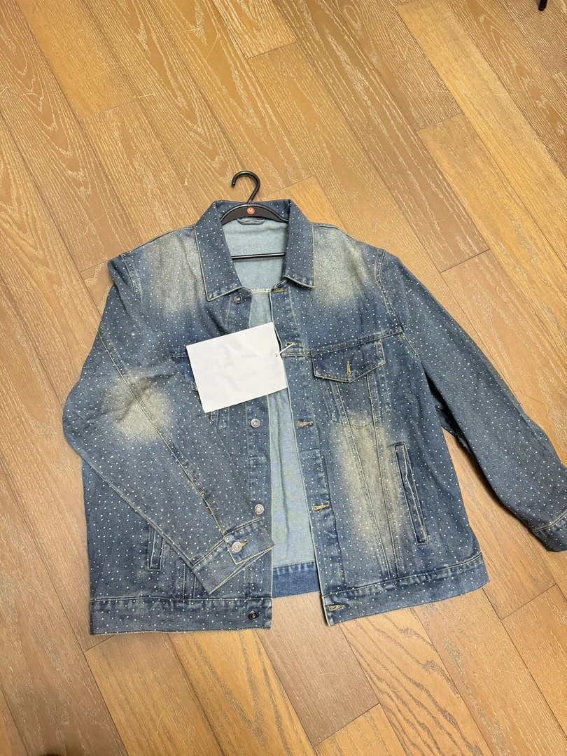 WUYINGYING【牛仔满天星】定制高品重工设计满钻休闲牛仔外套