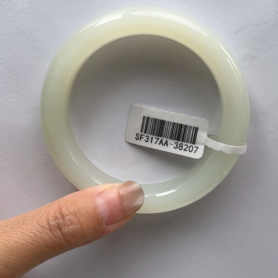 和田玉未镶嵌手镯57暖白