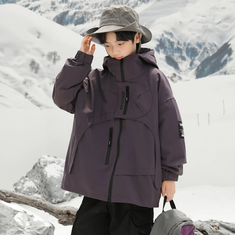 男童春秋款外套2025新款秋季上衣中大童儿童男孩秋装冲锋衣运动潮