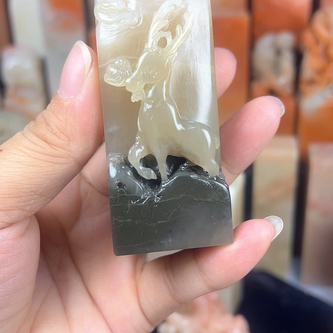 小***马寿山石寿山石寿山石精品印章