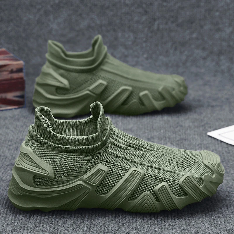 2025袜子鞋火焰底450小笼包八爪鱼休闲男鞋网面透气飞织