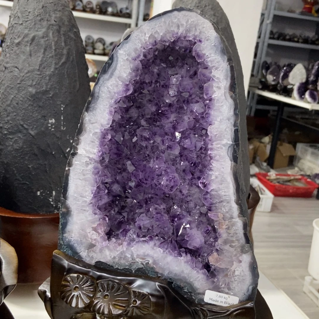 摆件紫晶未镶嵌水晶