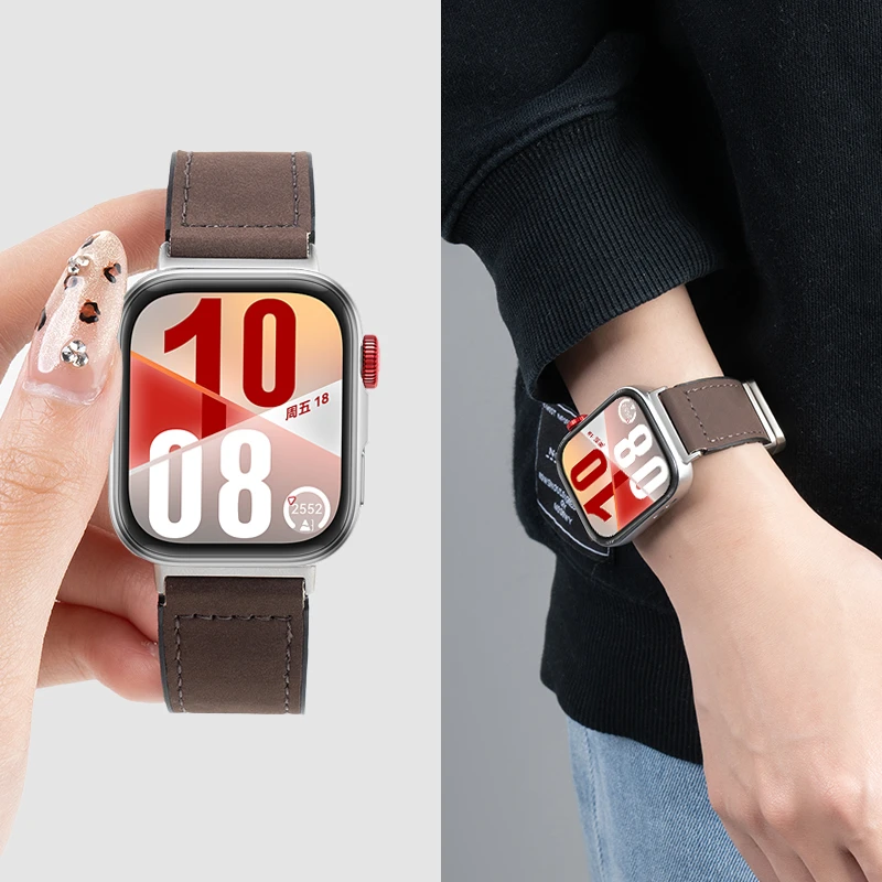 适用华为FIT4表带手表WatchFIT4皮腕带运动fit3智能电子4Pro新款