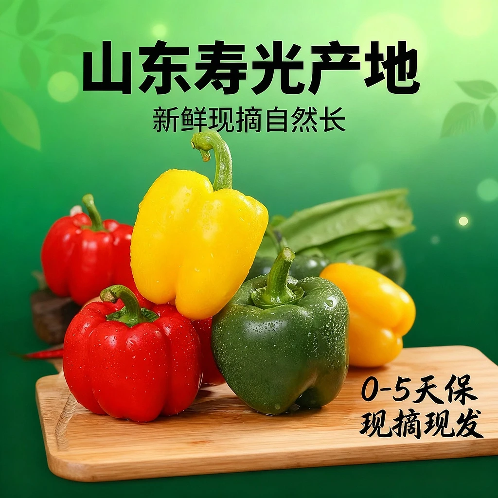 【寿光彩椒】彩椒水果辣椒五彩椒圆椒太空椒红辣椒黄辣椒绿辣椒新鲜