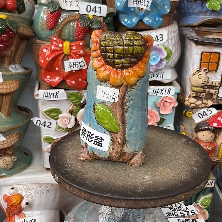 紫砂花盆粗陶材质多肉花盆