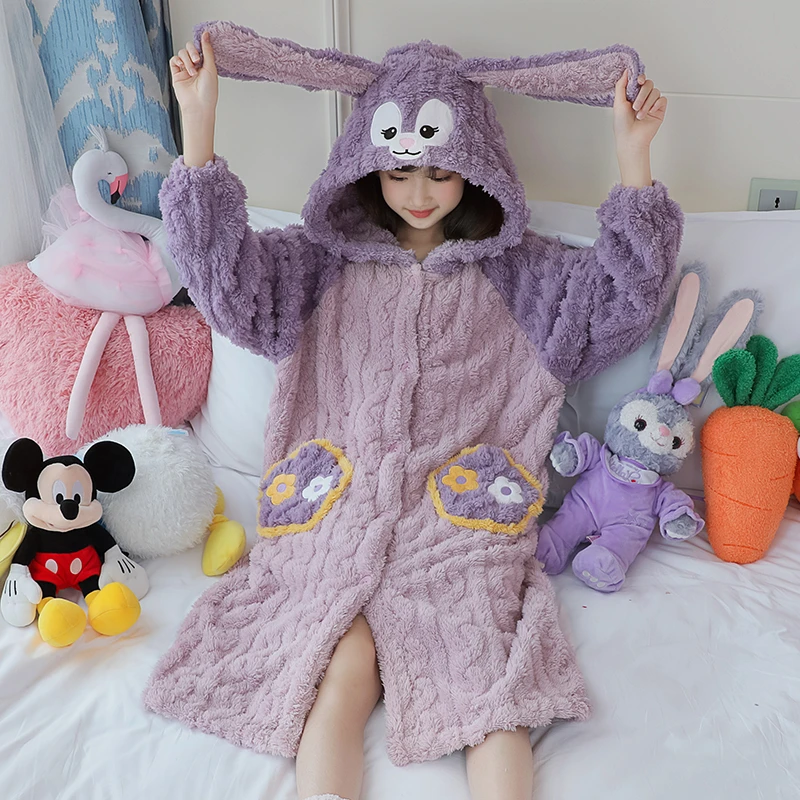 女童珊瑚绒睡袍冬季2025新款女宝宝长款浴袍儿童秋冬法兰绒家居服