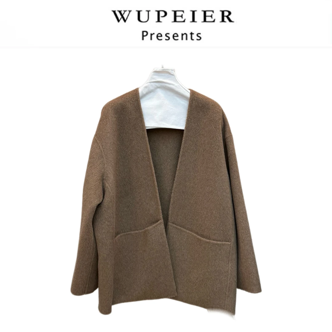 【吴沛儿】100%苏丽羊驼毛 18.微米双面“黄金羊驼”外套B-0182