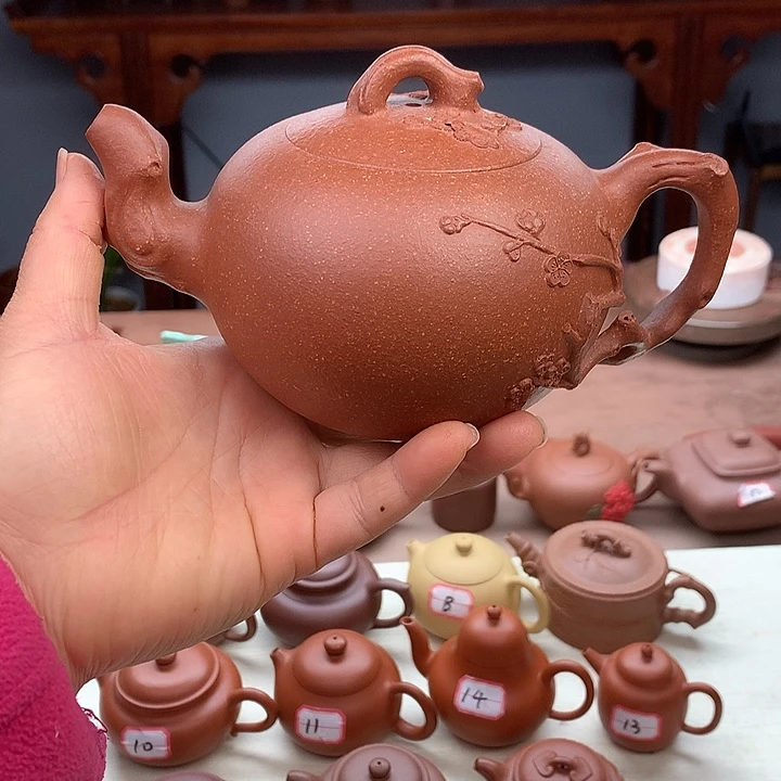 茶碗紫砂手工贴花450容量将坡泥
