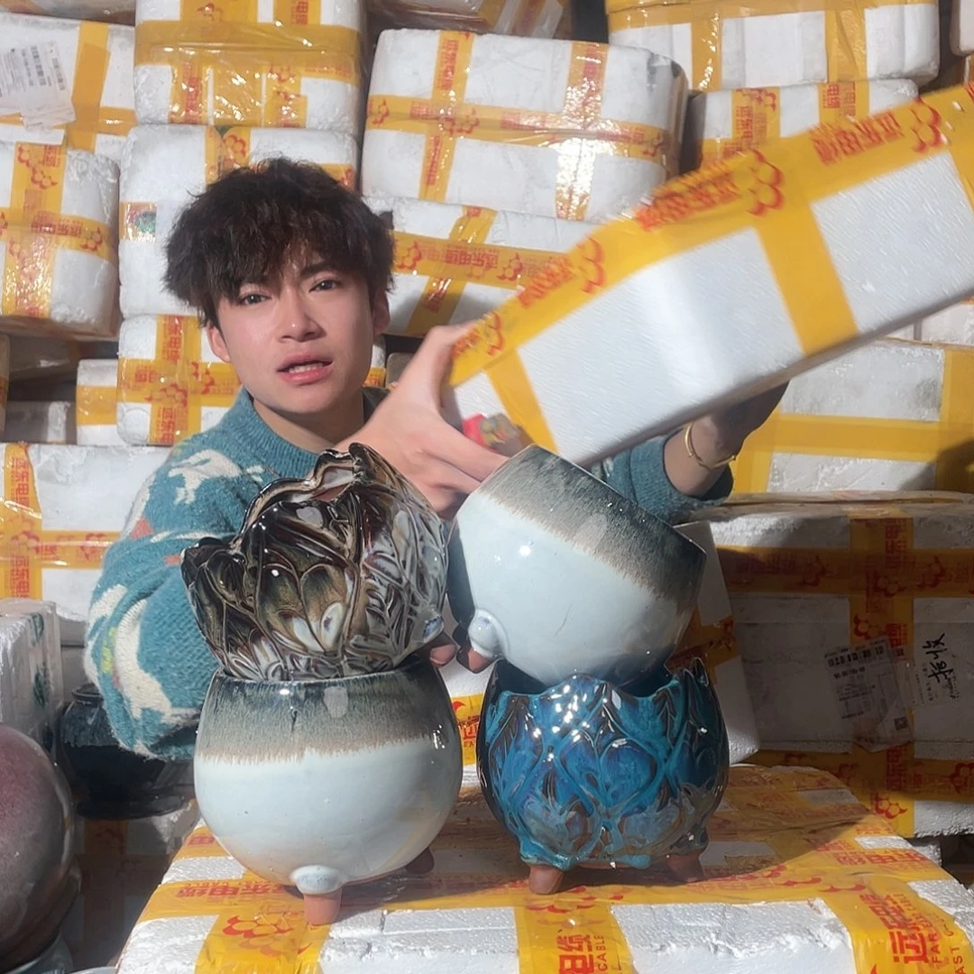 红陶宜兴紫砂花盆12/13