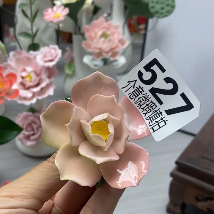 陶土手工制作陶瓷花