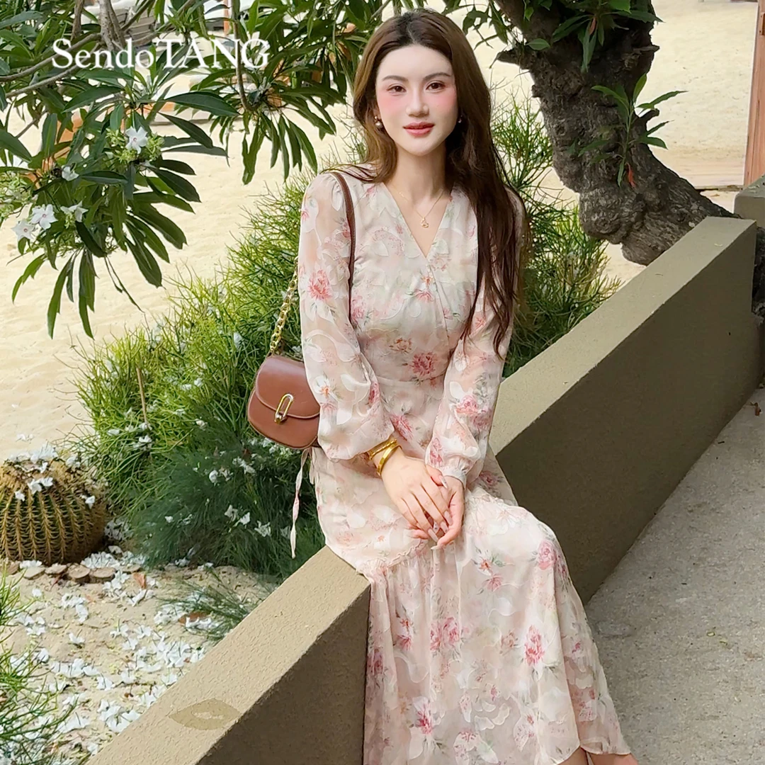 现货浪漫碎花【春恋】胖多女装夏季新款休闲气质高级感百搭连衣裙