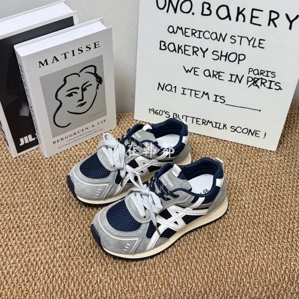 【ZHD】双绑带设计 2025早秋新品韩版透气网面百搭时尚休闲鞋D1300