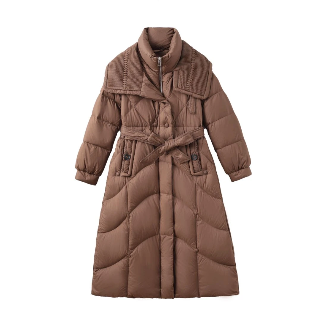 时尚长款保暖羽绒服女冬季新款女款洋气外套8586-1