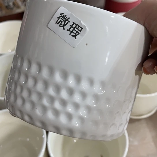 多肉绿植陶瓷花盆9.9包邮，有孔