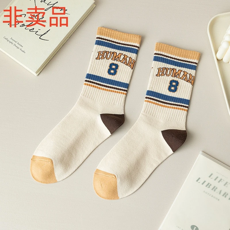 女士长袜运动日系复古网红款春秋款长筒袜
