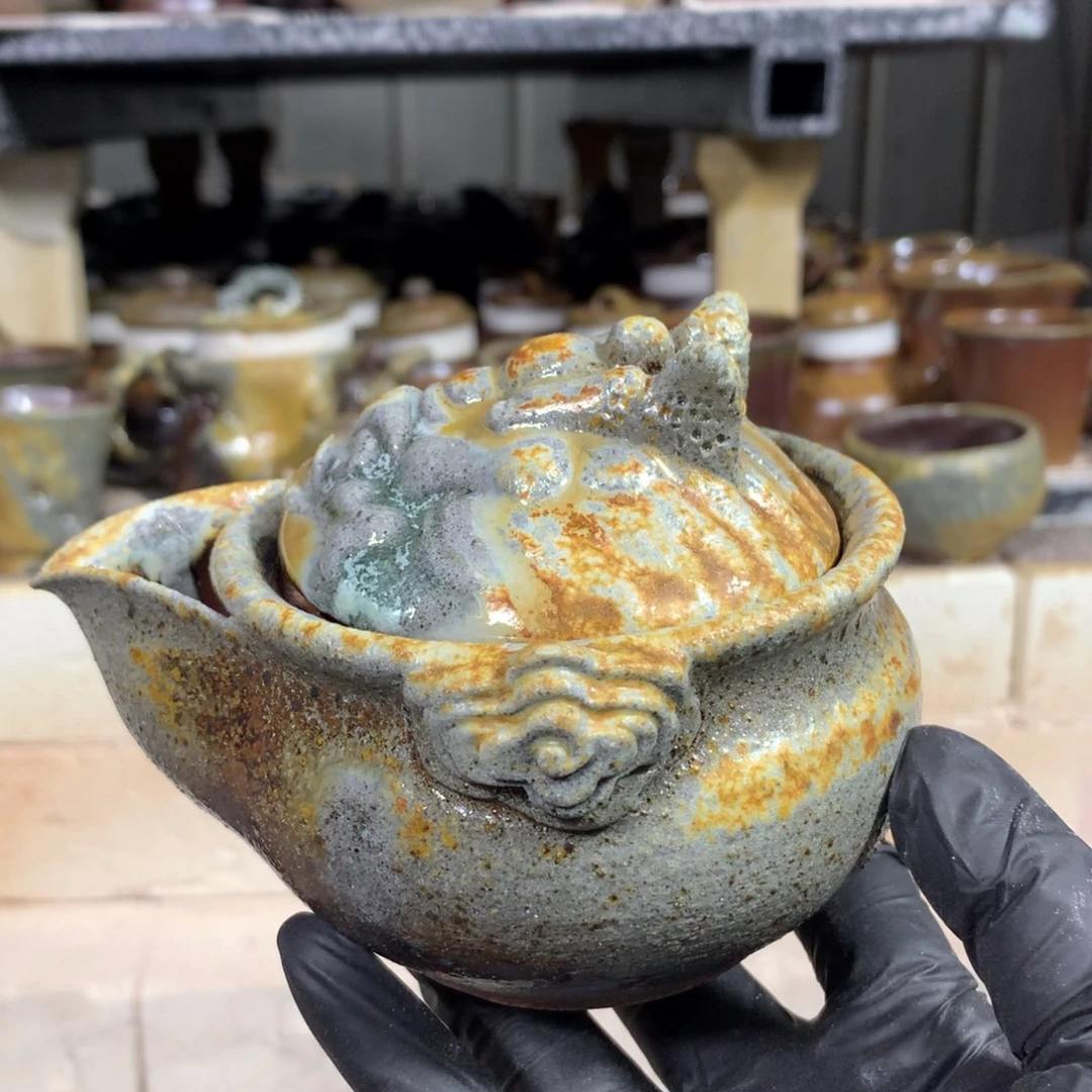 紫砂茶壶纯自然柴烧