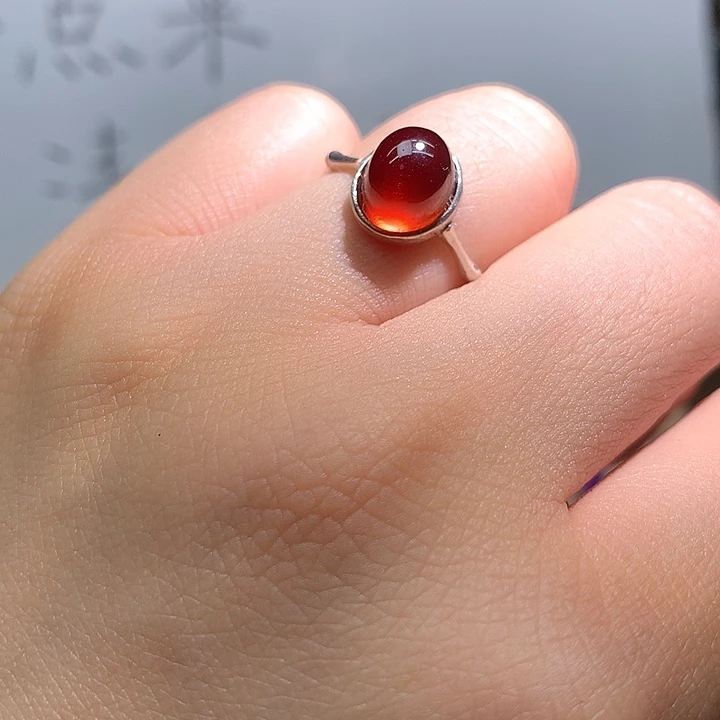 戒指银S925镶嵌水晶