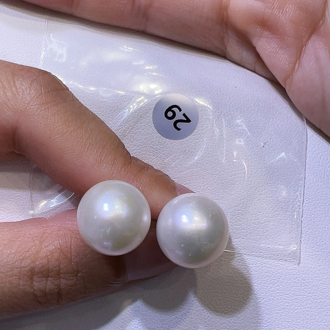 淡水珍珠耳饰银S925镶嵌