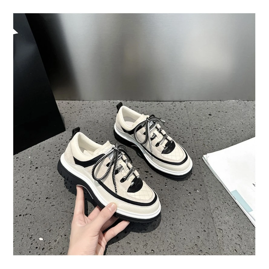 【好物分享】小香风熊猫厚底运动潮鞋2025新款时尚百搭板鞋4公分