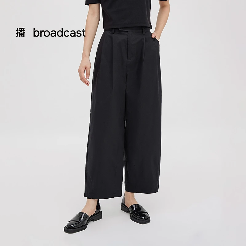 【达人专属】播半橡筋腰直筒休闲裤DDS2KD5918