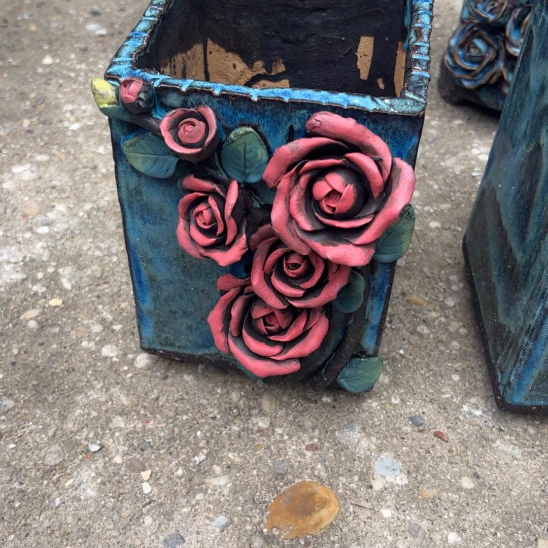 微瑕17 号陶然花盆手工花盆