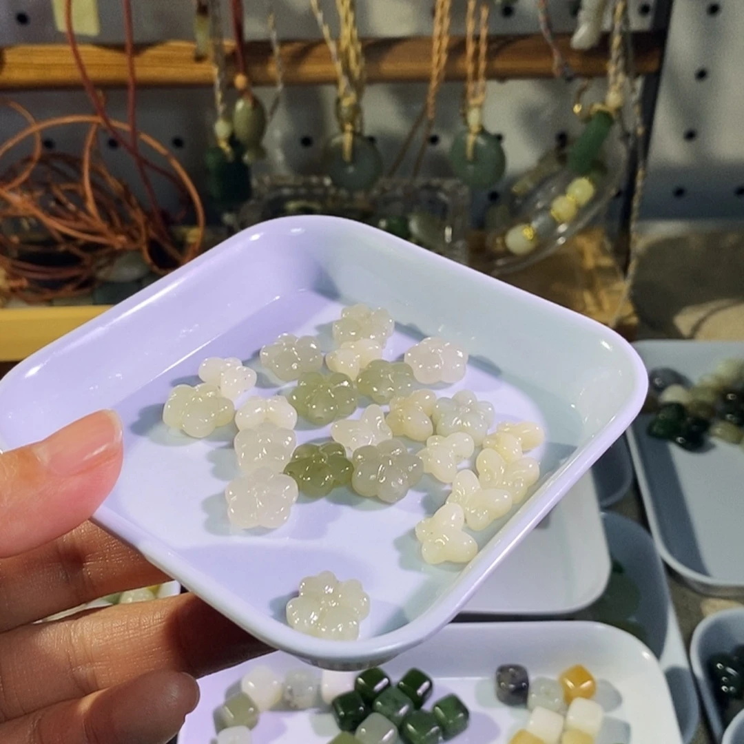 和田玉未镶嵌手链微瑕随机发2打包22个338