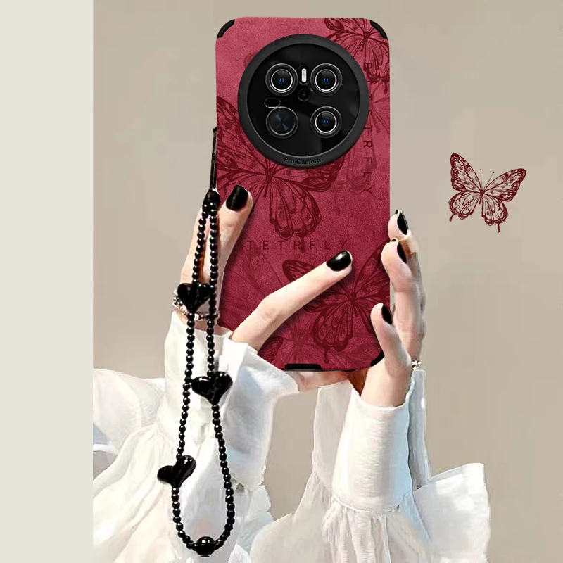 适用华为Mate70手机壳Mate60Pro+蝴蝶50实用数码配件高级感40E