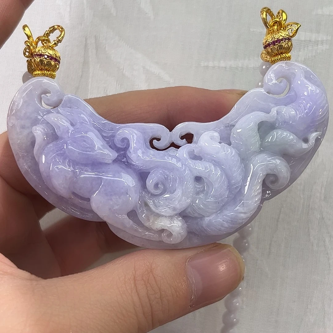 翡翠合金吊坠(赠链)国风有瑕疵