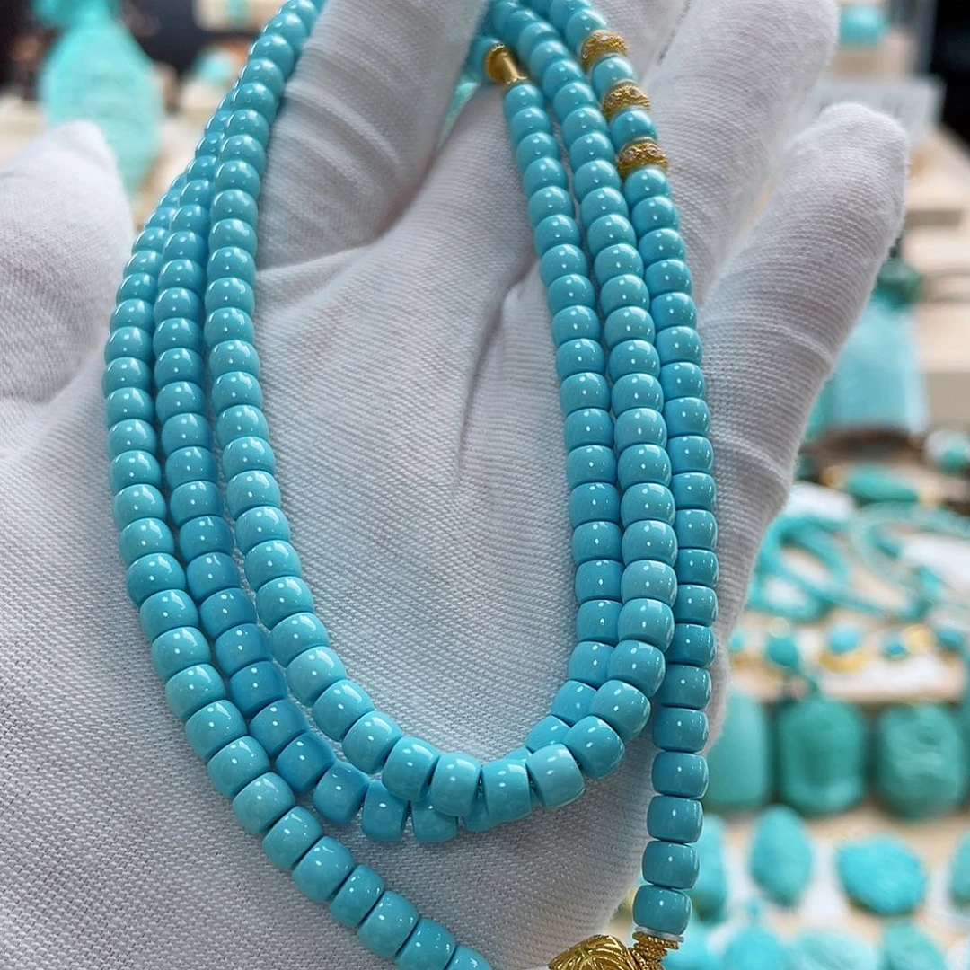 18K金镶嵌绿松石珠宝奇石