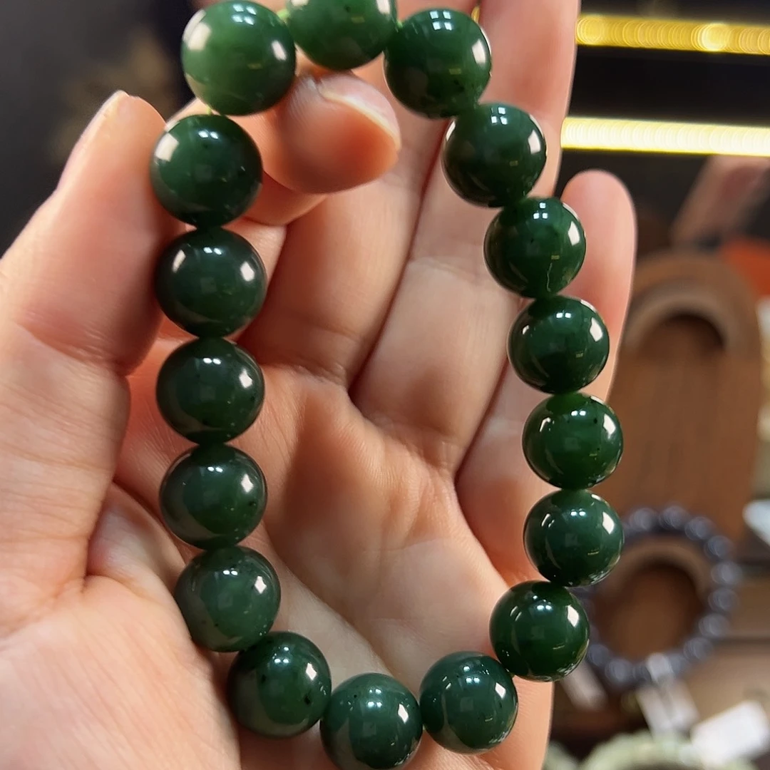 未镶嵌手链和田玉升*高品碧玉卡十二佳佳