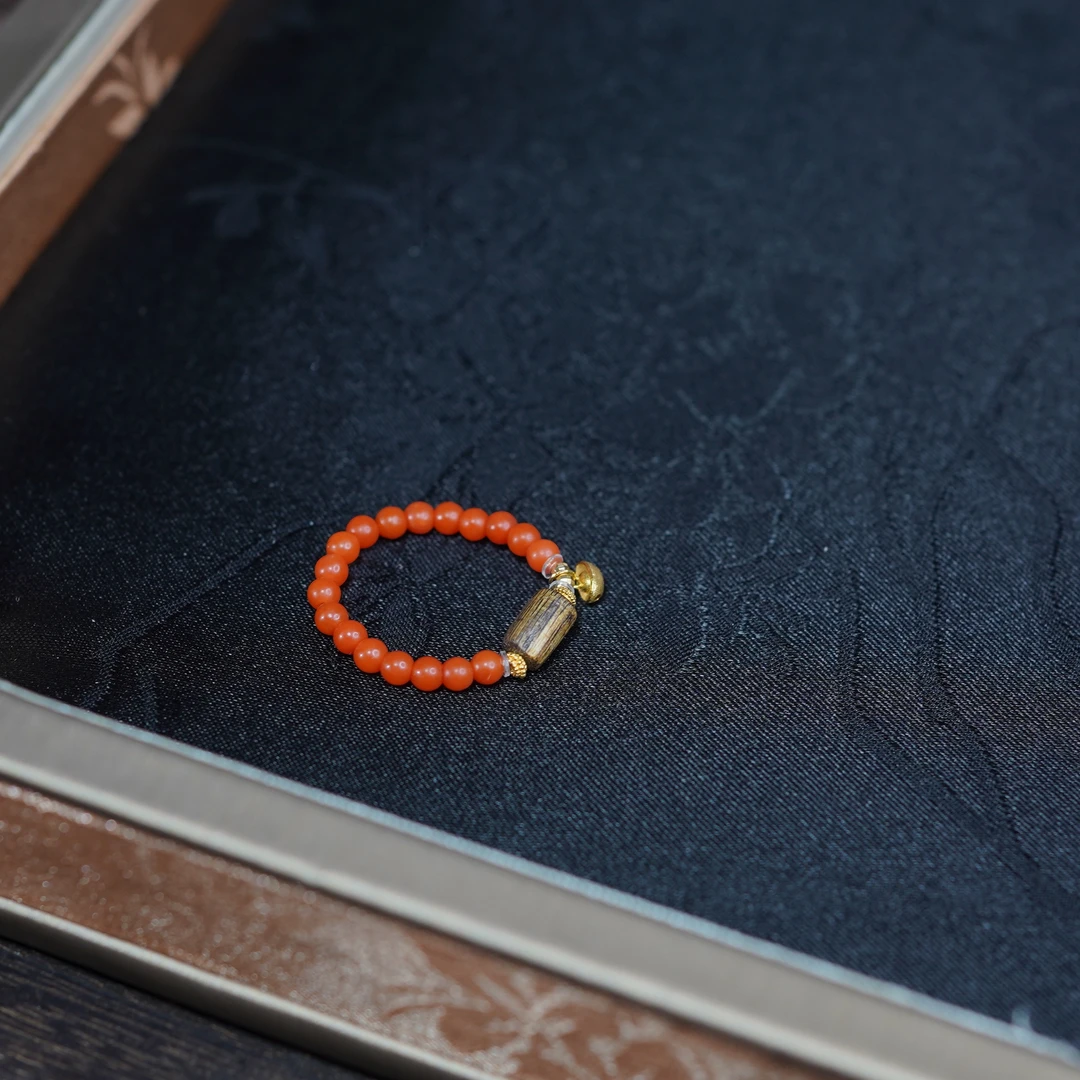 【佩洁】南红*戒指*18k金镶嵌