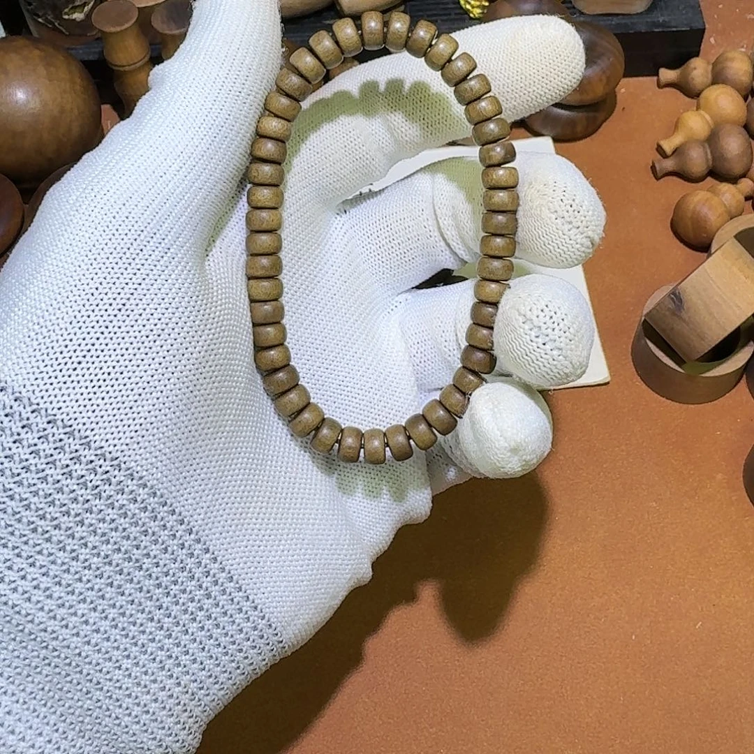 檀香木老山檀药片珠4×7单圈