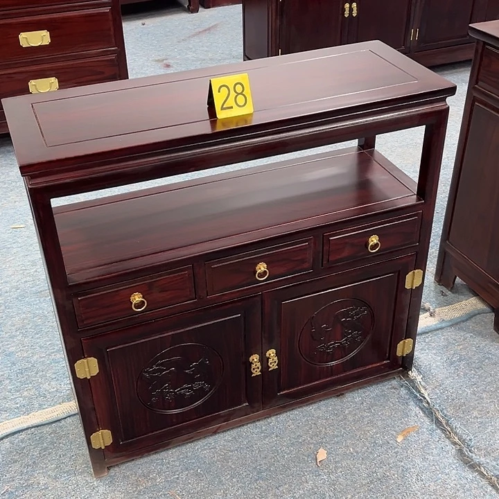 我***福黑酸枝木类端景台一个茶水柜