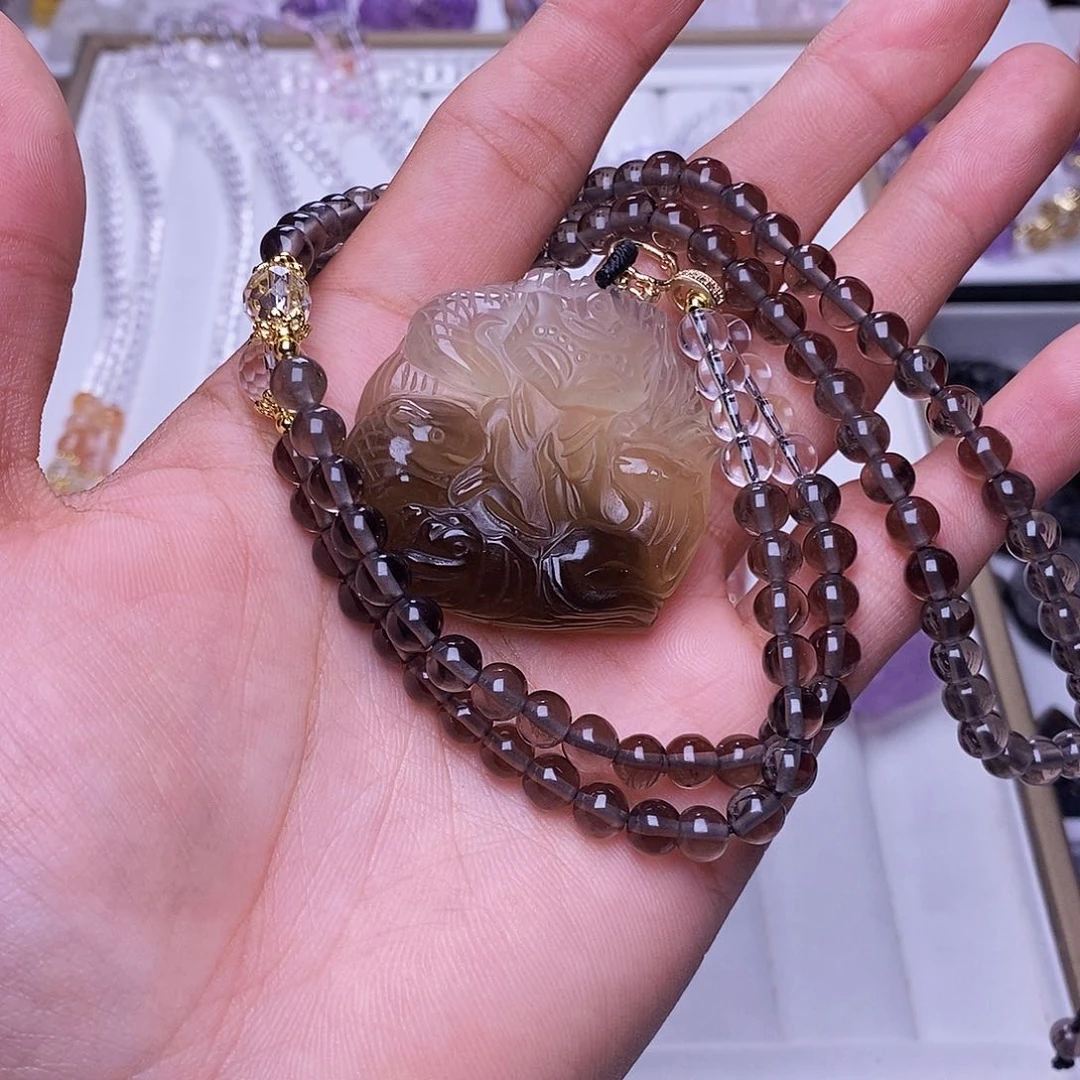 水晶颈饰未镶嵌与***明五仙狐 送链子